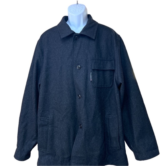 Sz XL Vintage Polo Jeans Co. Ralph Lauren Black Label Wool Coat - Picture 2 of 5